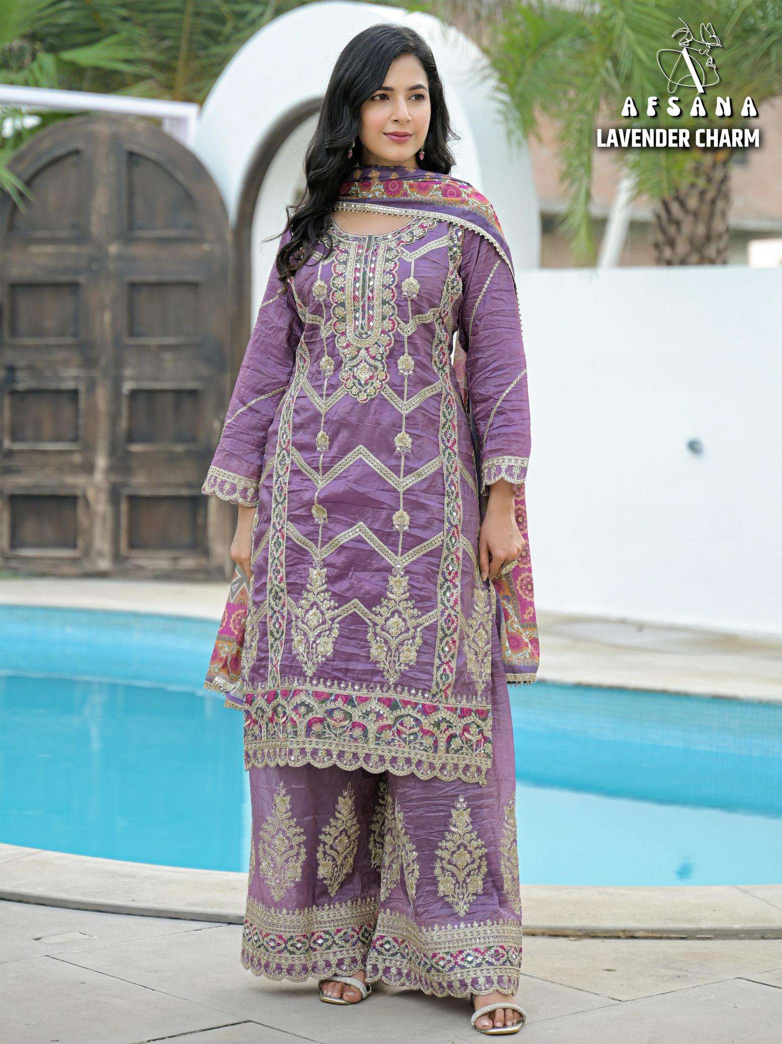 Afsana lavender charm Salwar Kameez manufacturers in Kolkata