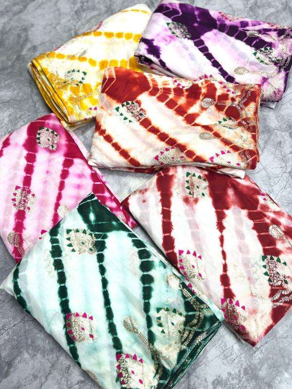 Akshara rajasthani rainbow shibhori Wholesale Saree supplier in surat