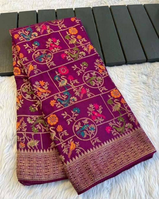 Akshara russian cotton silk Indian saree wholesale