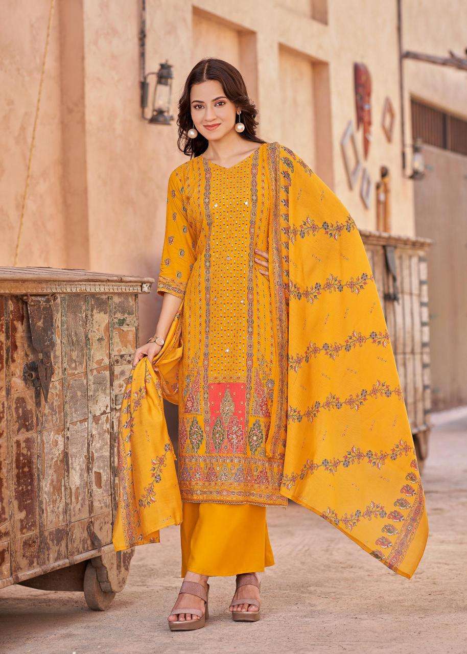 Alok suit kajal 3 Dress material manufacturers
