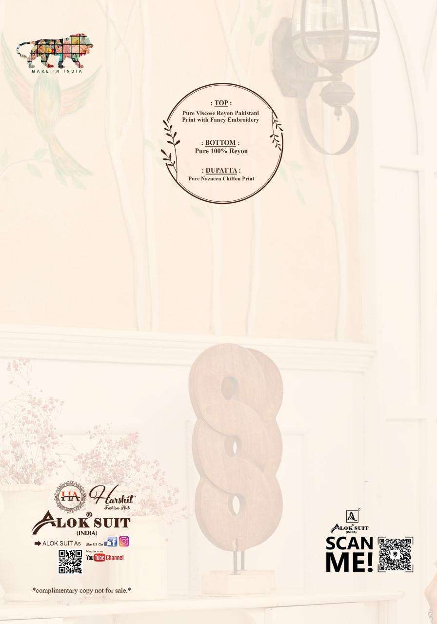 Alok suit rimsha 3 Dress materials in bulk