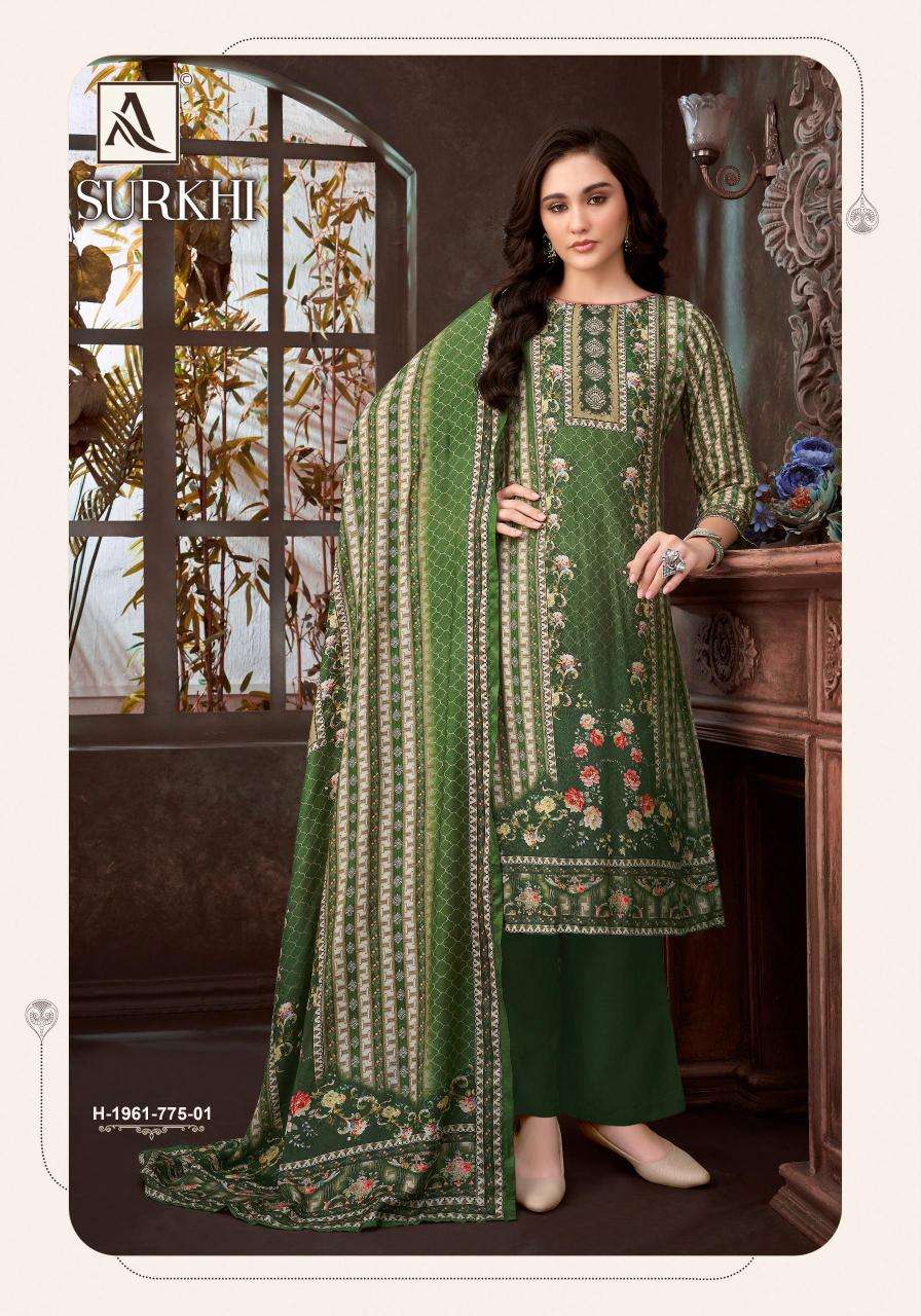 Alok suit surkhi Wholesale dress materials online