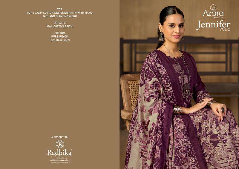 Azara jennifer 2 Designer dress materials in Delhi