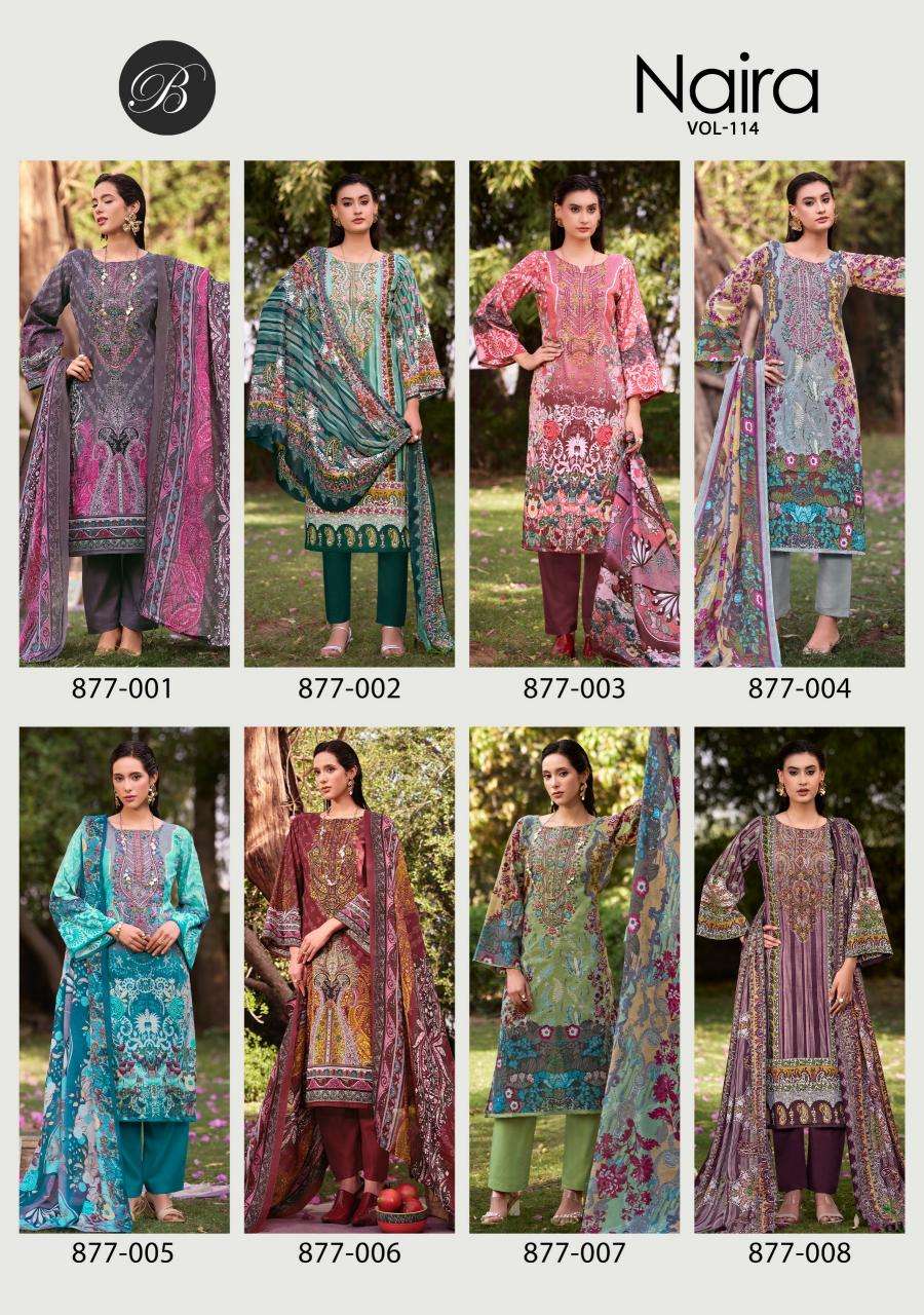 Belliza designer studio naira vol 114 Bridal dress materials wholesale