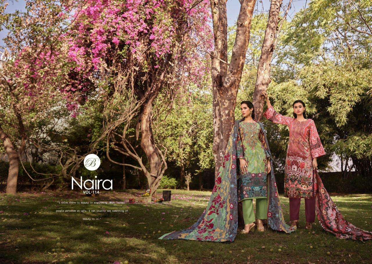 Belliza designer studio naira vol 114 Bridal dress materials wholesale