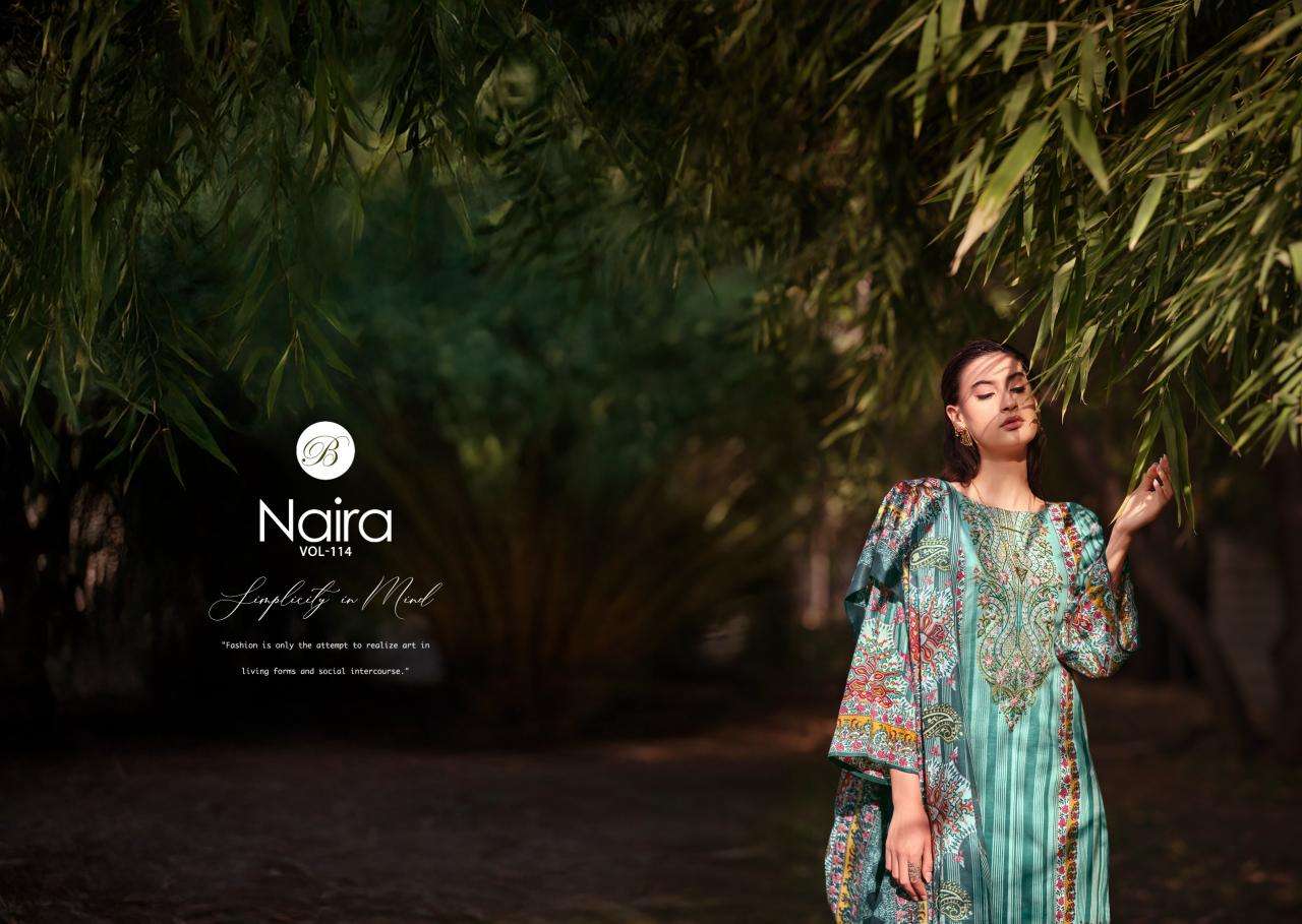 Belliza designer studio naira vol 114 Bridal dress materials wholesale
