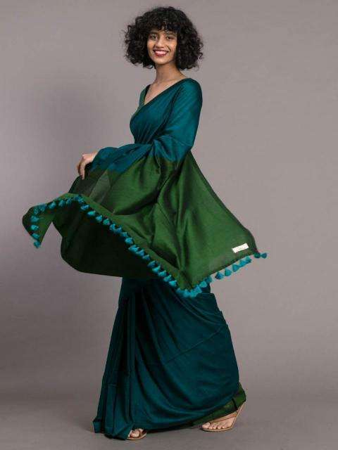 Blousewala khadi cotton Designer sarees in Ahmedabad