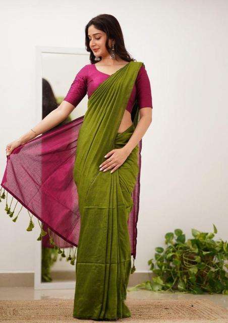 Blousewala khadi cotton Designer sarees in Ahmedabad