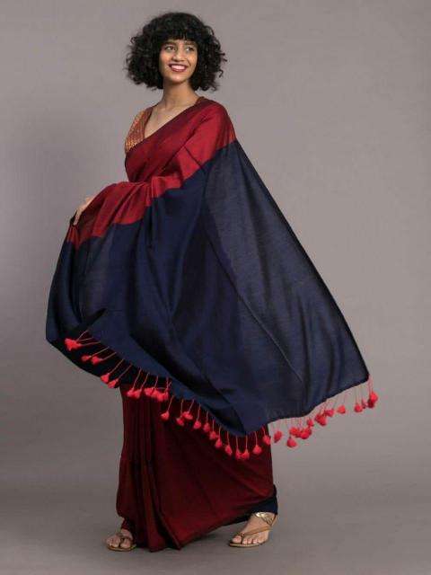 Blousewala khadi cotton Designer sarees in Ahmedabad