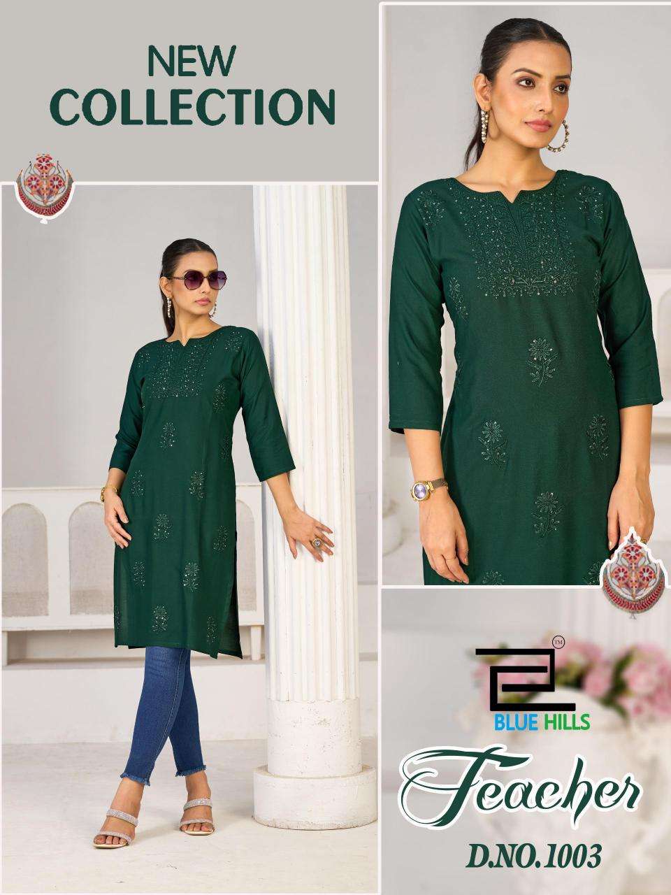 Blue hills teacher Wholesale kurti manufacturer in India