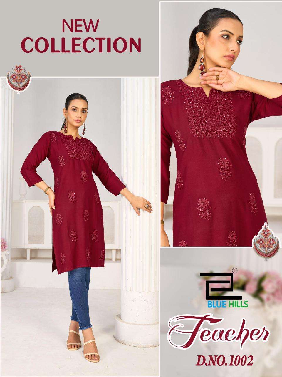 Blue hills teacher Wholesale kurti manufacturer in India