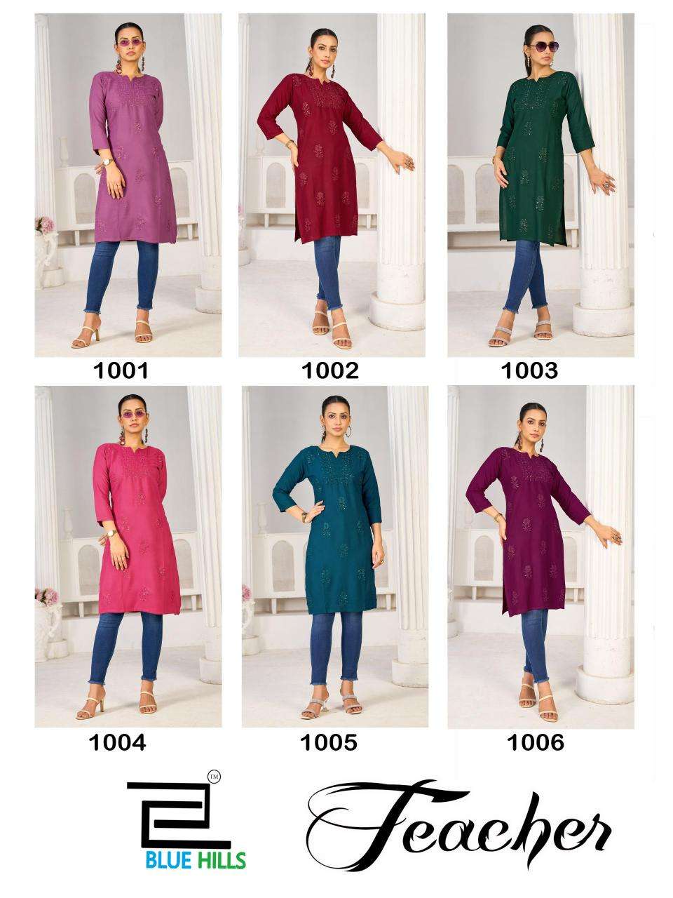 Blue hills teacher Wholesale kurti manufacturer in India