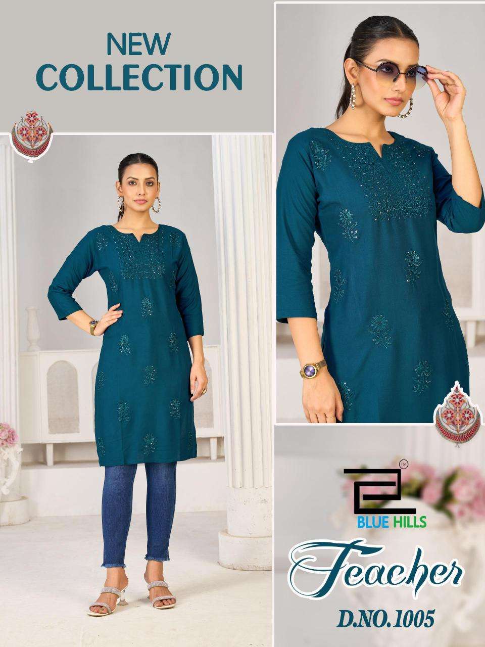 Blue hills teacher Wholesale kurti manufacturer in India