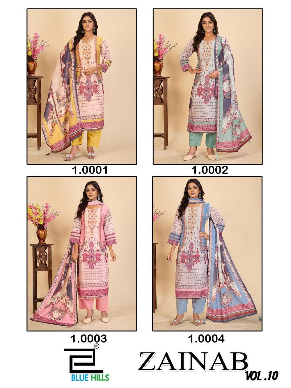 Blue Hills Zainab Vol 10 Latest kurti designs wholesale