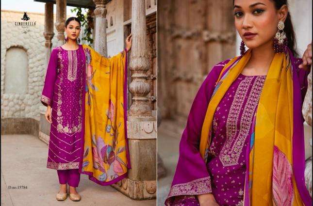 Cinderella shehnai silk Wholesale dress materials price in Delhi