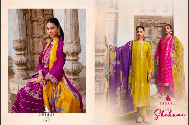 Cinderella shehnai silk Wholesale dress materials price in Delhi