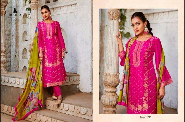 Cinderella shehnai silk Wholesale dress materials price in Delhi