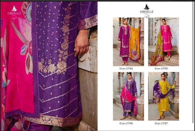 Cinderella shehnai silk Wholesale dress materials price in Delhi