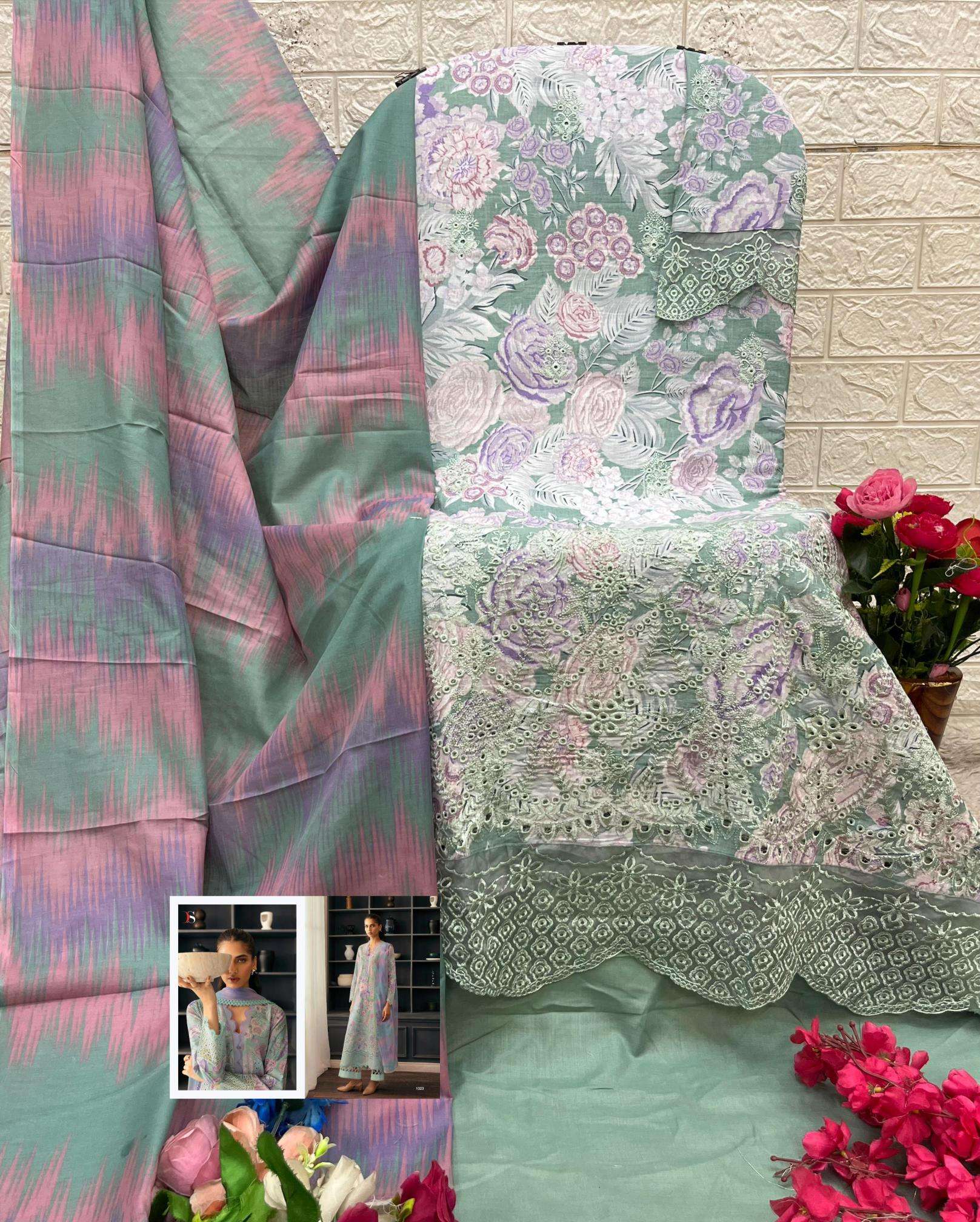 Deepsy afrozen chikankari Pakistani Suits wholesale market in Kolkata
