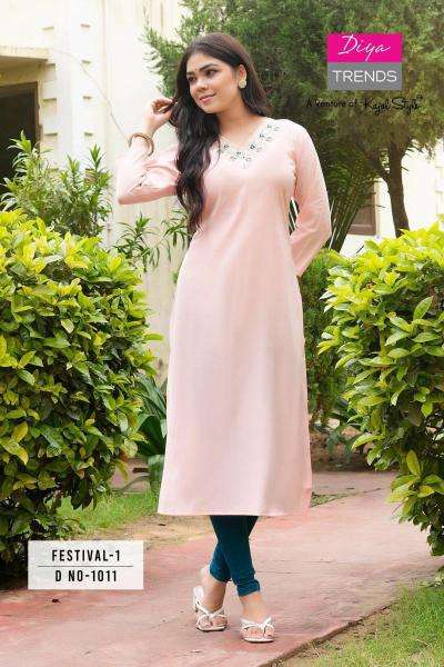 Diya trends roman silk vol 1 Surat wholesale Kurti manufacturers