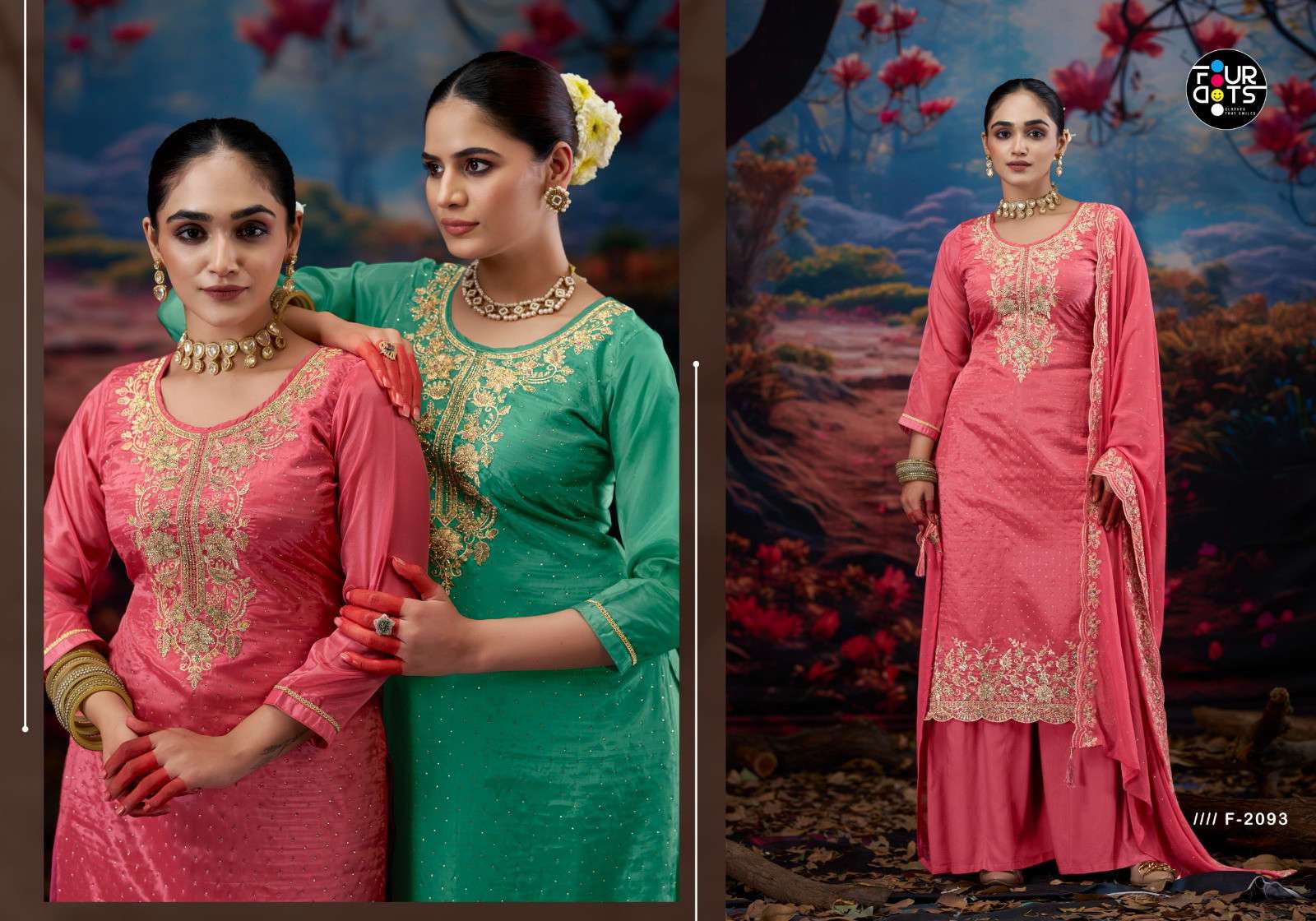 Four Dots Zankar Dress material suppliers