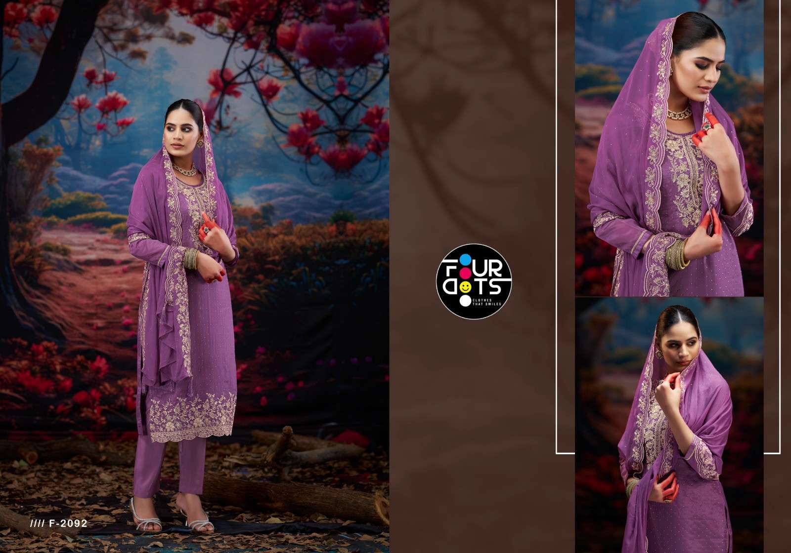 Four Dots Zankar Dress material suppliers