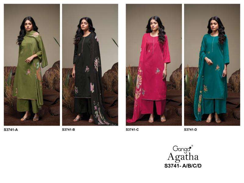 Ganga agatha 3741 Wholesale dress materials for boutique