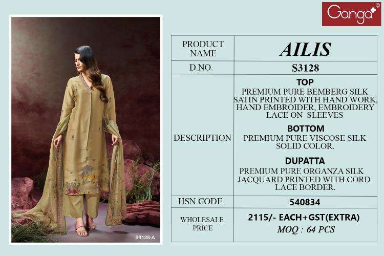 Ganga ailis 3128 Dress material dealers in Hyderabad