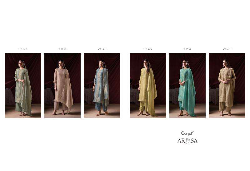 Ganga arnisa Designer dress material wholesale