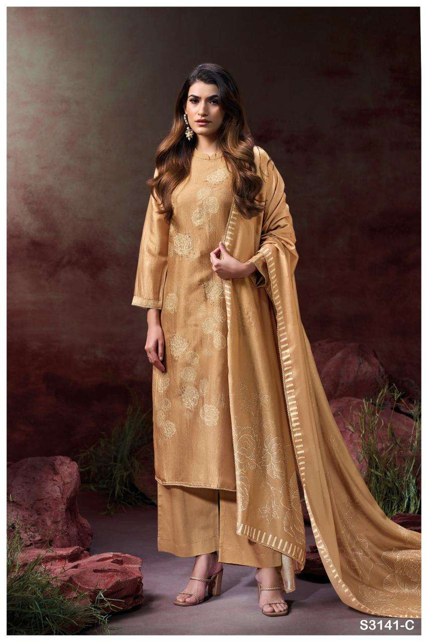 Ganga ellahi 3141 Ladies dress material wholesale