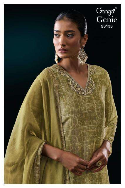 Ganga genie 3133 Designer dress material wholesalers in Delhi