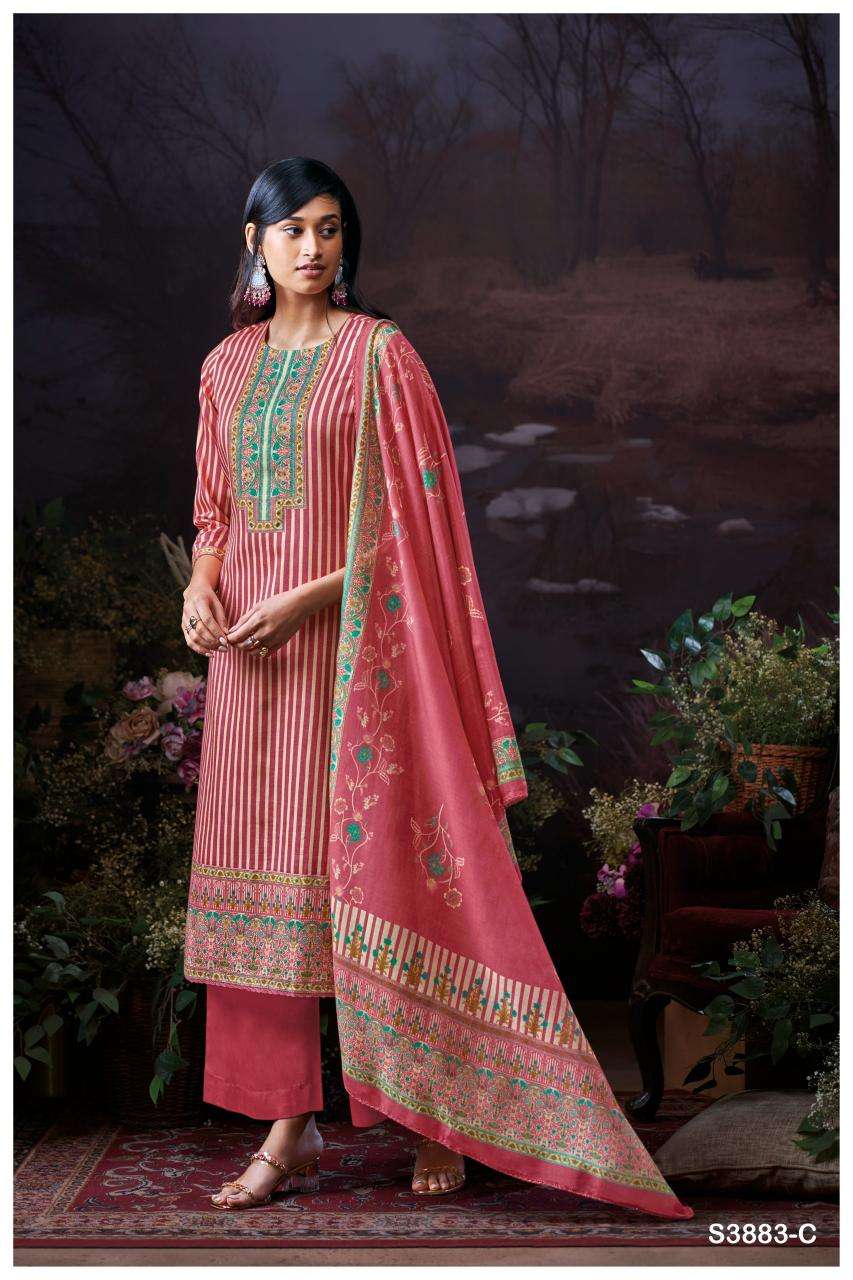 Ganga josette 3883 Best dress material wholesalers in Delhi