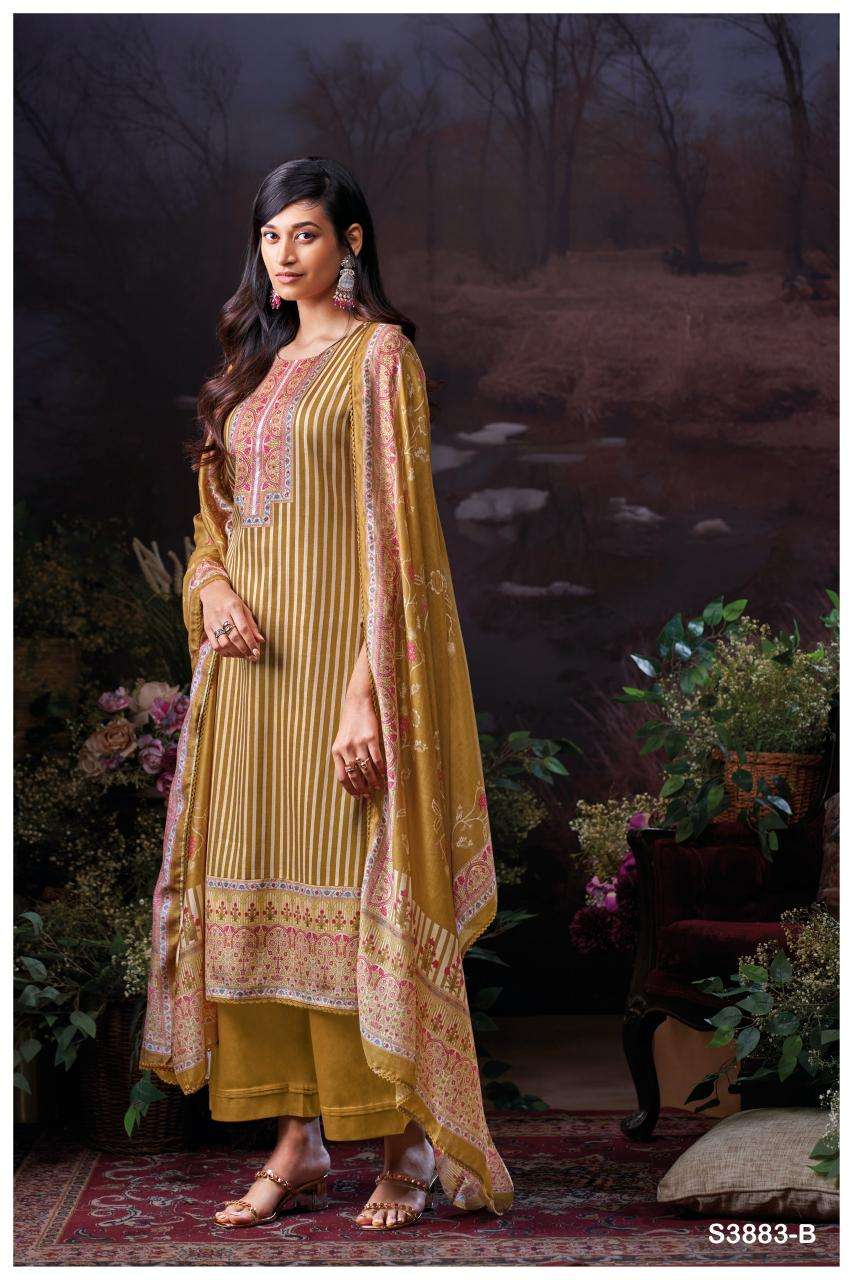 Ganga josette 3883 Best dress material wholesalers in Delhi