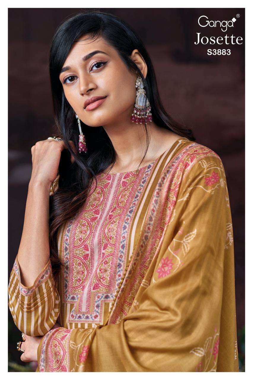 Ganga josette 3883 Best dress material wholesalers in Delhi