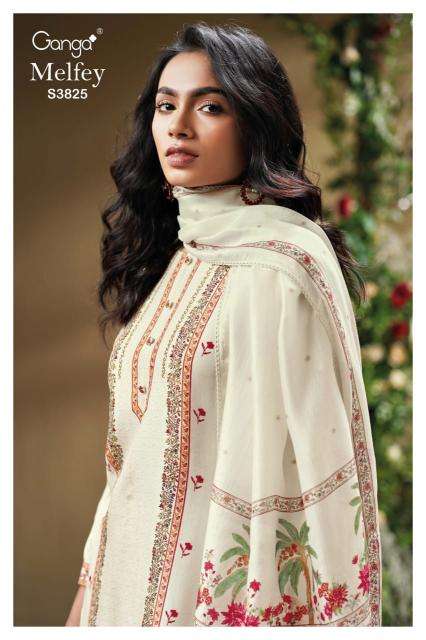 Ganga melfey 3825 Surat dress material wholesale market