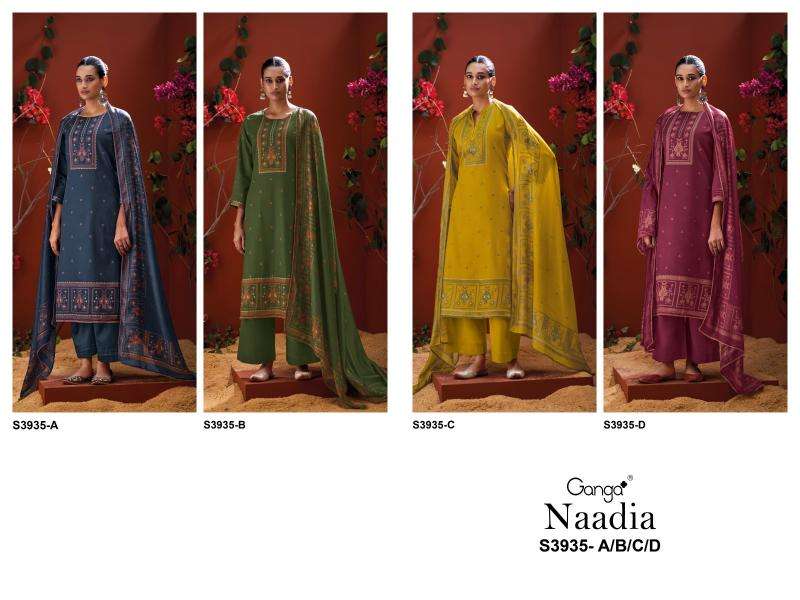 Ganga naadia 3935 Dress material suppliers in Delhi
