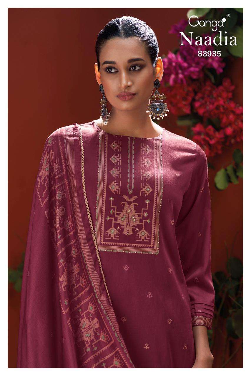 Ganga naadia 3935 Dress material suppliers in Delhi