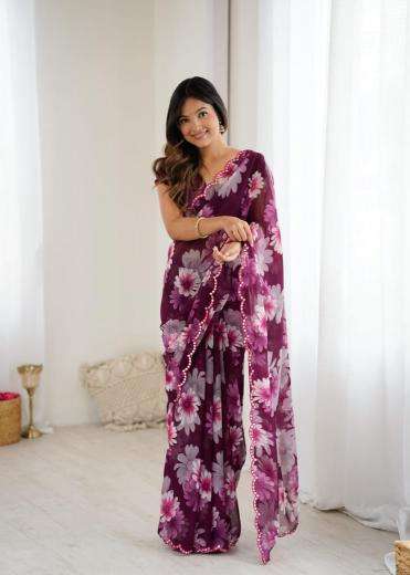 GC soft georgette silk Wholesale saree market in India