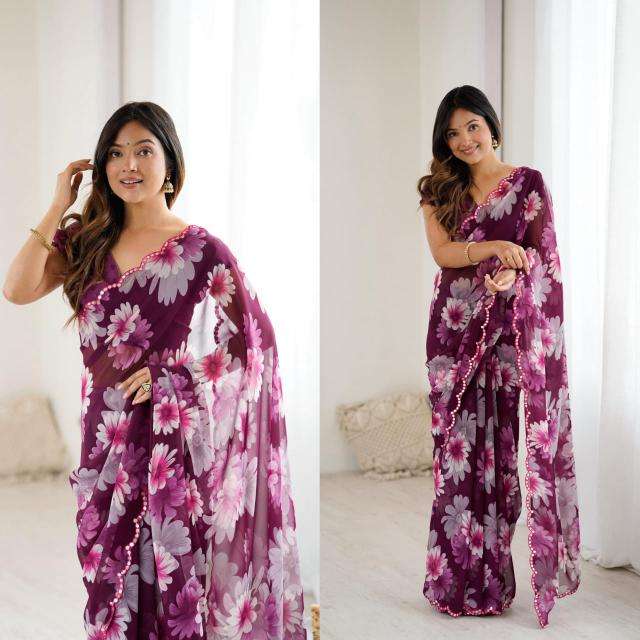 GC soft georgette silk Wholesale saree market in India