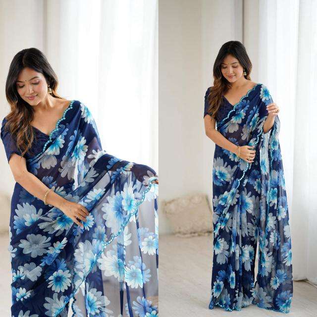 GC soft georgette silk Wholesale saree market in India
