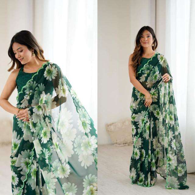 GC soft georgette silk Wholesale saree market in India