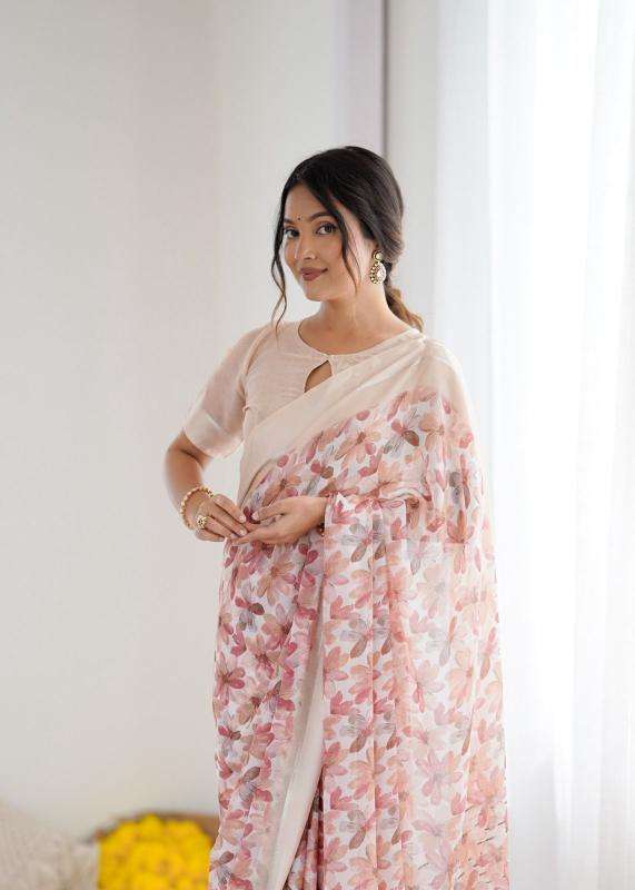 GC soft satin patta printed Indian saree wholesalers