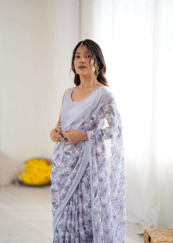 GC soft satin patta printed Indian saree wholesalers
