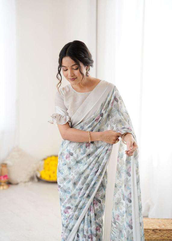 GC soft satin patta printed Indian saree wholesalers