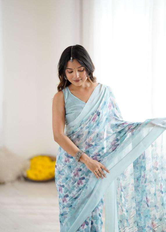 GC soft satin patta printed Indian saree wholesalers