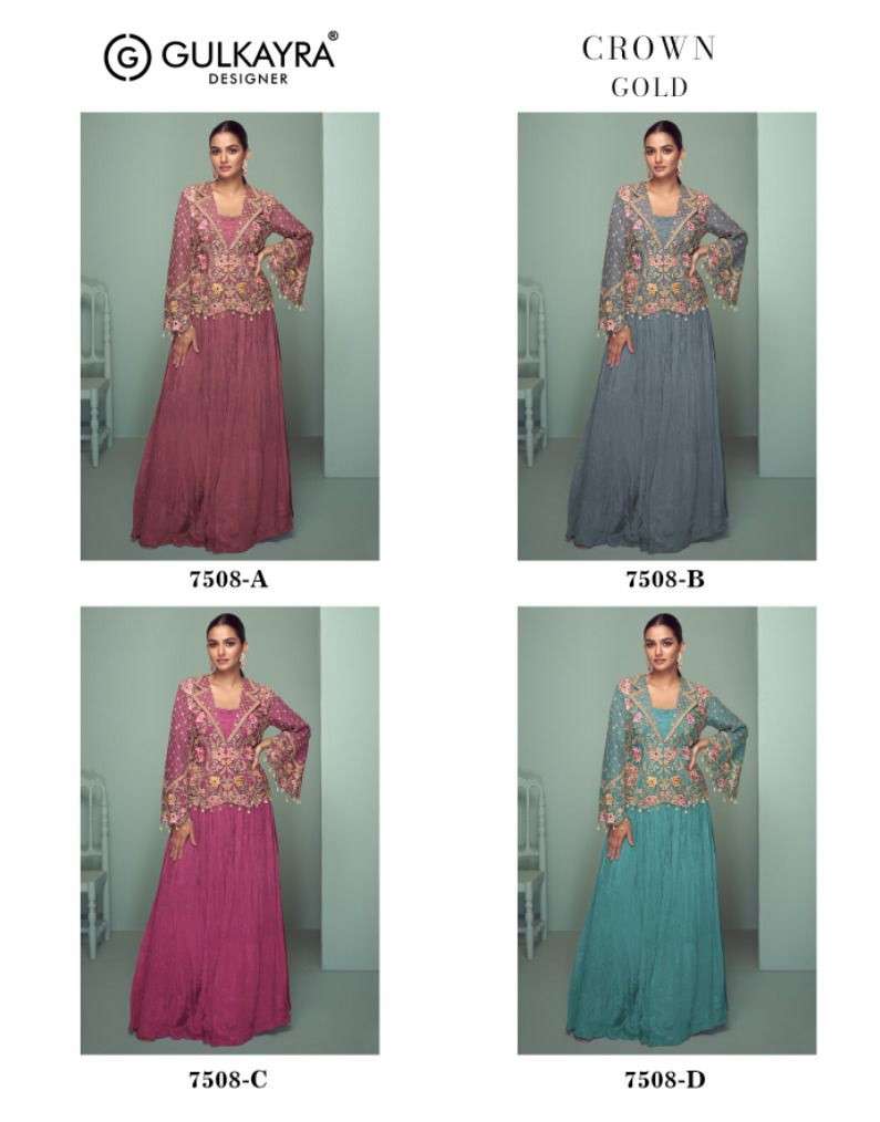 Gulkayra Crown Gold Indo Western wholesaler in Mumbai