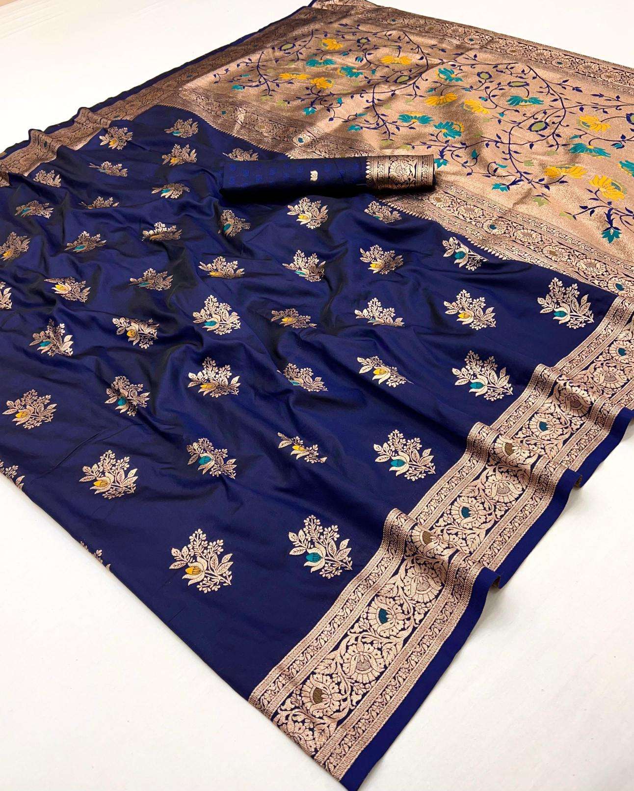 Krishnavi festival special soft banarasi silk Designer saree wholesalers