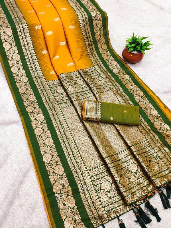 Krishnavi janmashtami special soft banarasi silk Indian saree manufacturers