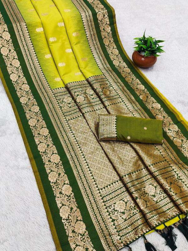 Krishnavi janmashtami special soft banarasi silk Indian saree manufacturers