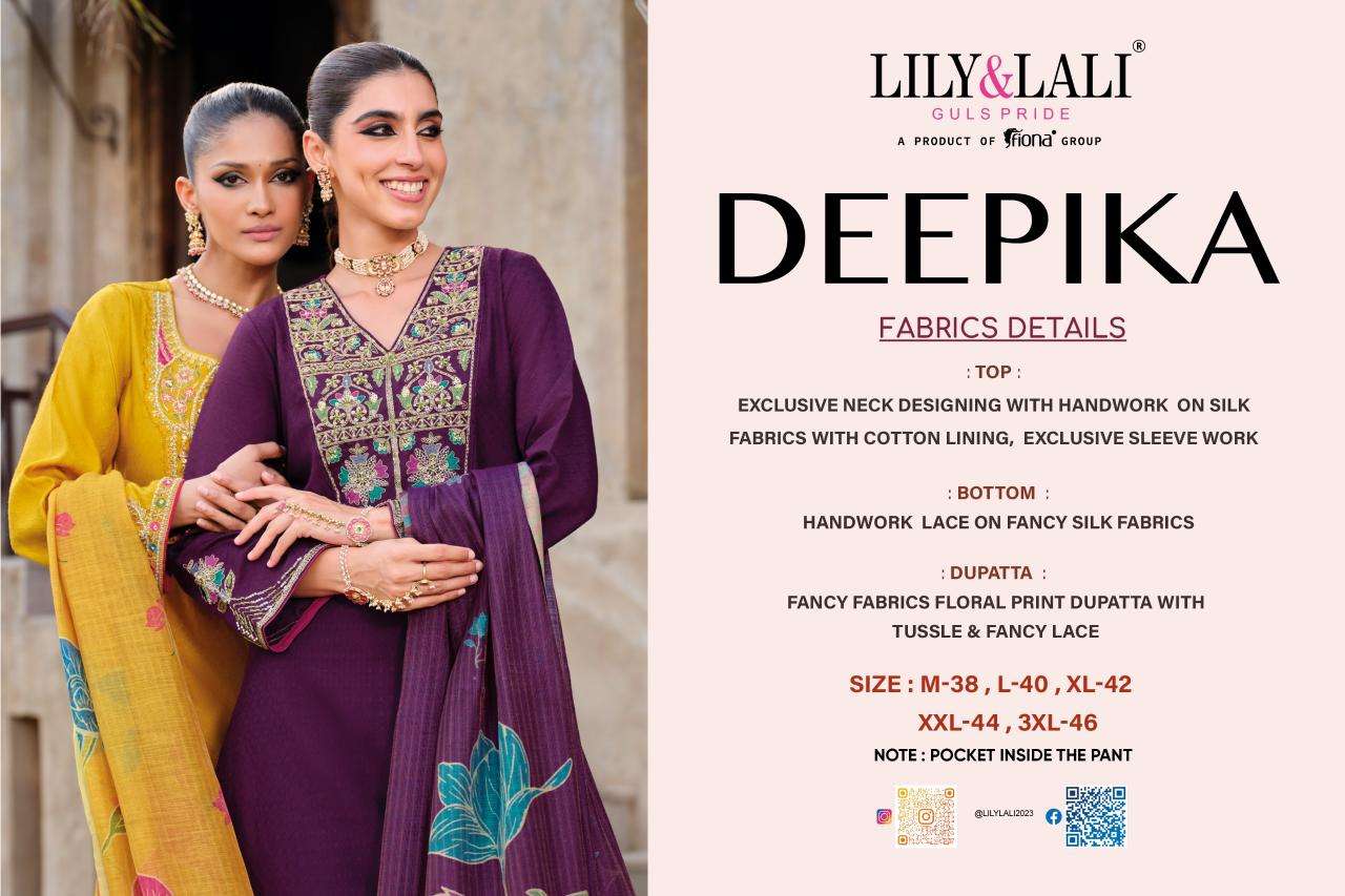 Lily & lali deepika silk 3 Designer kurtis wholesale in Delhi